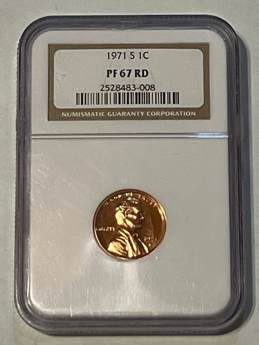 1971 S 1c Penny PF 67 RD