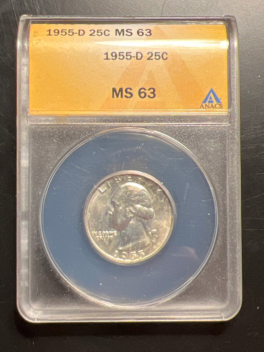 1955-D Washington Quarter MS 63