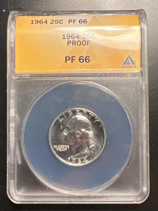 1964 Proof Washington Quarter PF 66